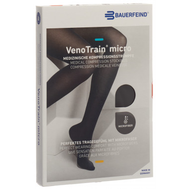 VenoTrain Micro MICRO A-G KKL2 S normal/long geschlossene Fussspitze schwarz Haftband Spitze