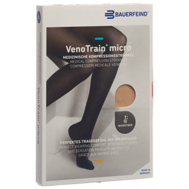 VenoTrain Micro MICRO A-D KKL2 L plus/short geschlossene Fussspitze creme