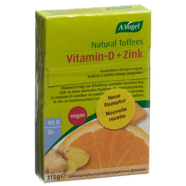 A. Vogel Natural Toffees Vitamin D+Zink Orangen-Ingwer