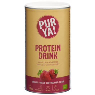PUR YA! Vegan Proteindrink Vanille Erdbeere Bio