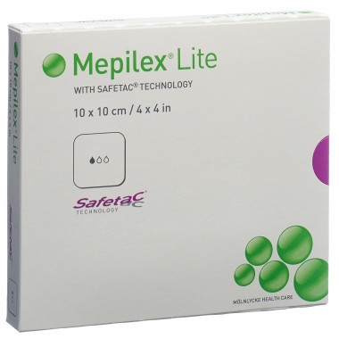 Mepilex Lite Absorptionsverband 10x10cm Silikon