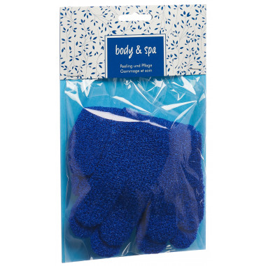 Body & Spa Peelinghandschuhe dunkelblau