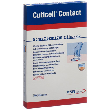 Cuticell Contact Silikonwundauflage 5x7.5cm