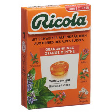 Ricola Orangen-Minze Kräuterbonbons ohne Zucker mit Stevia