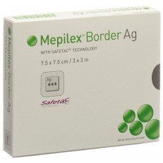 Mepilex Ag Border Schaumverband 7.5x7.5cm