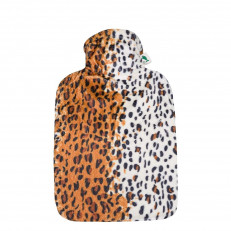 Wärmflasche PVC 1.8l Velours Leopard