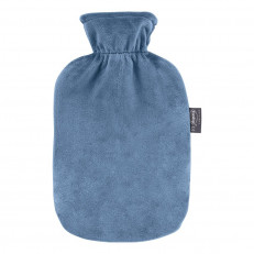 Wärmflasche 2l Flauschbezug blau Thermoplastik