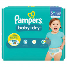 Pampers Baby-Dry Gr5+ 12-17kg Junior Plus Sparpack