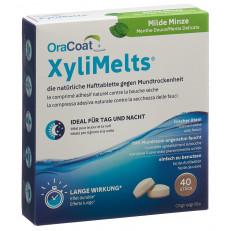 XyliMelts Hafttabletten gegen Mundtrockenheit milde Minze