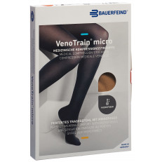 VenoTrain Micro MICRO A-G KKL2 L normal/short offene Fussspitze caramel Haftband Mikronoppen
